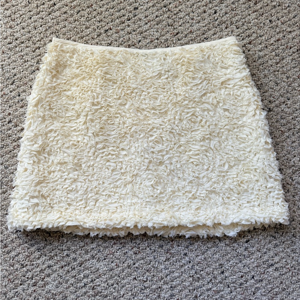 NWT Anthropologie Plush Rosette Textured Mini Skirt